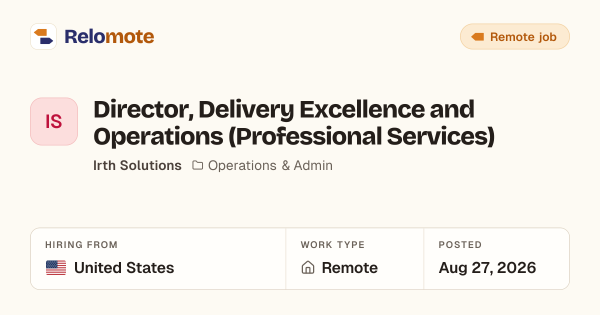 Director, Delivery Excellence and Operations (Professional Services) at ...