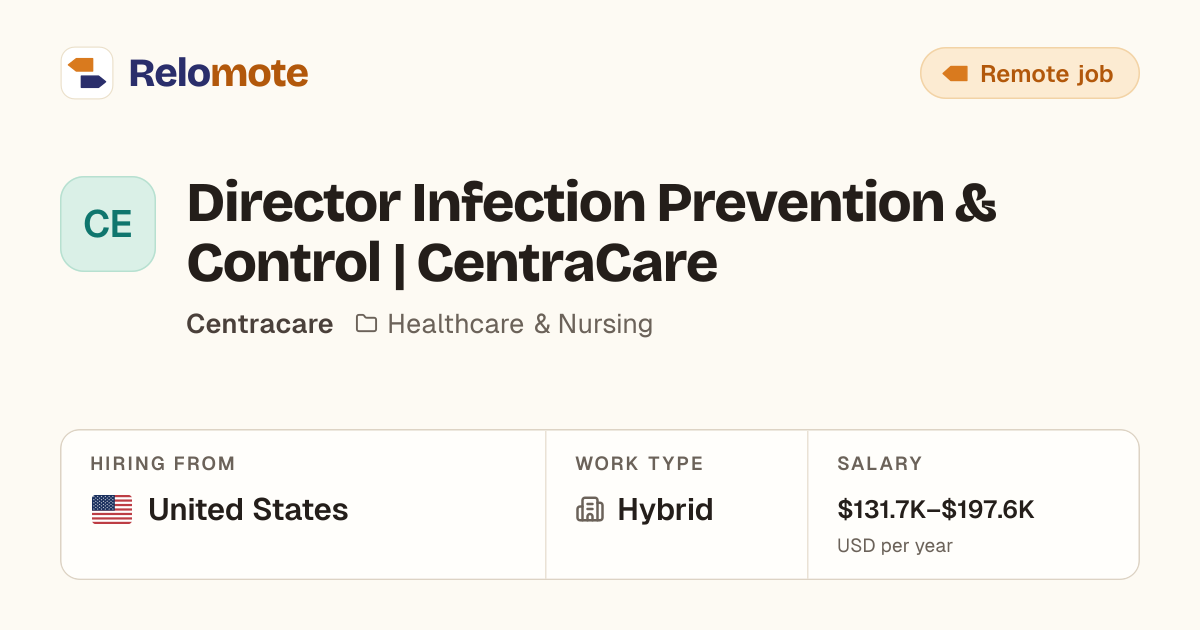 Director Infection Prevention & Control | CentraCare at Centracare