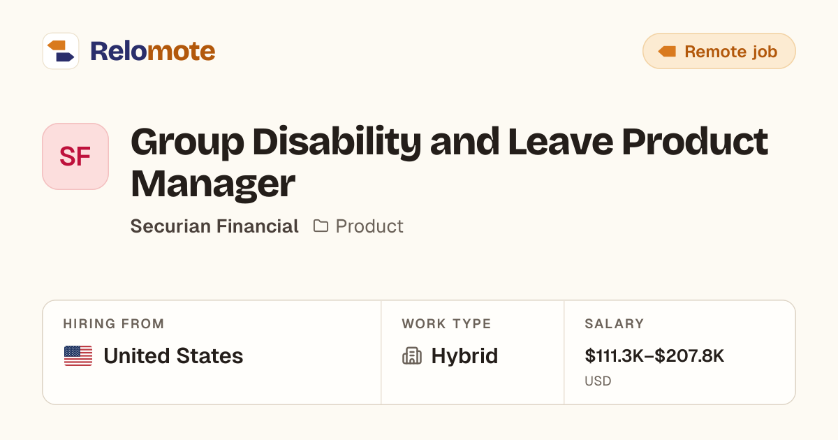 Group Disability and Leave Product Manager at Securian Financial