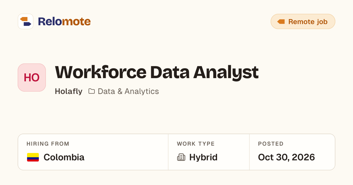 Workforce Data Analyst at Holafly | Relomote