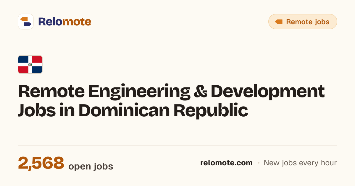 2,693 Remote Engineering & Development Jobs in Dominican Republic ...